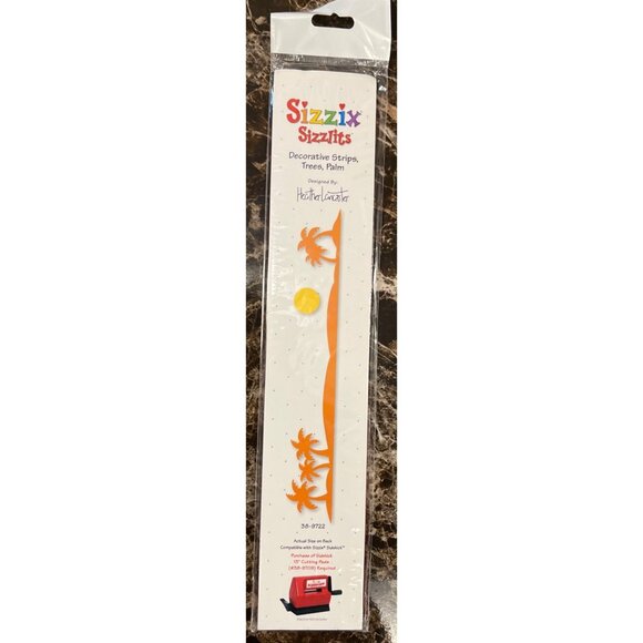 Sizzix Sizzlits Die Tree Palm By Heather Lancaster beach sunset 38-9722 - Picture 1 of 2